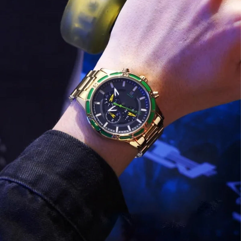 Montre à quartz multifonction pour homme