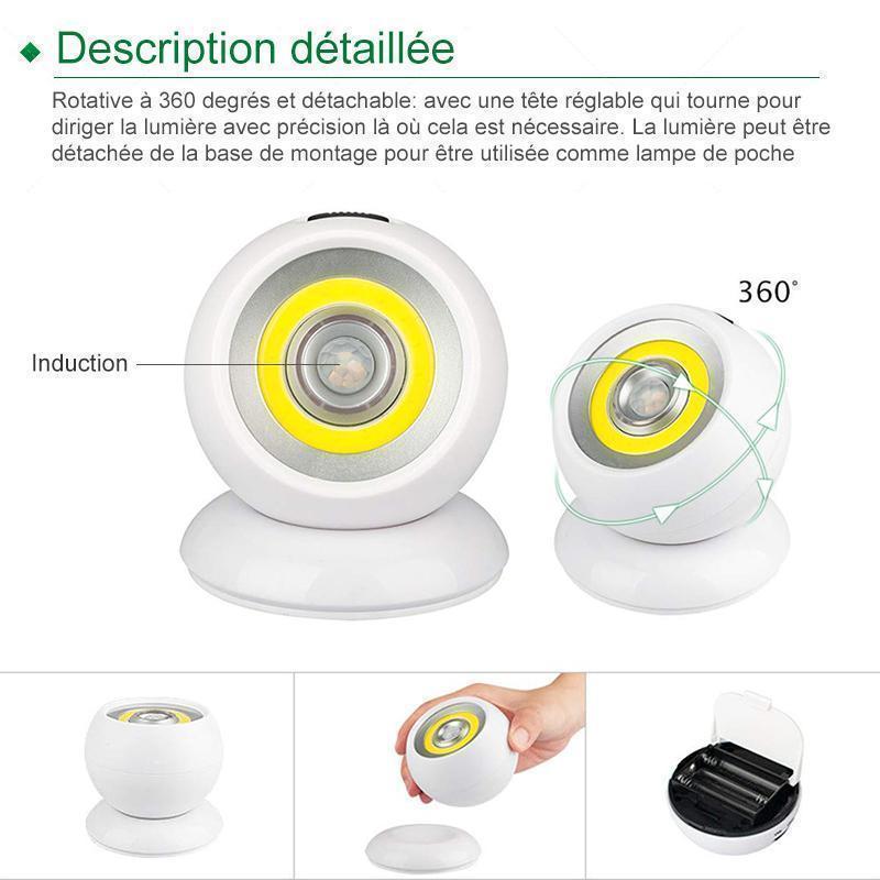 Capteur à DEL amovible avec chargement par USB