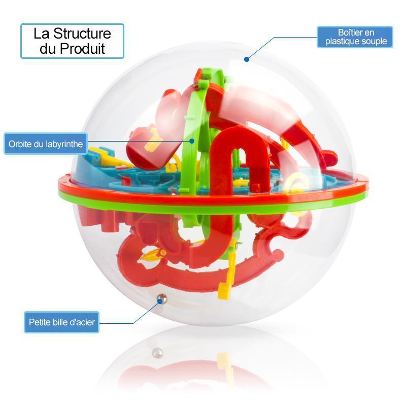 Boule de labyrinthe interactive 3D - DRFEIFY - Jeu de puzzle 3D - Blanc Boule de labyrinthe interactive 3D - DRFEIFY - Jeu de puzzle 3D - Blanc