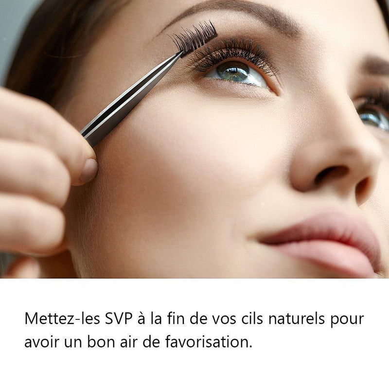 Faux Cils Magnétiques et Réutilisables（4 Paires/8 Pcs）