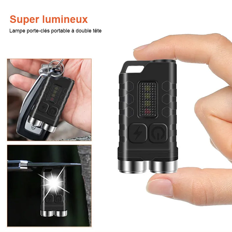 Mini lampe de poche porte-clés magnétique