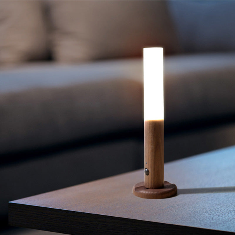 Lampe murale en bois LED rotative à 360°