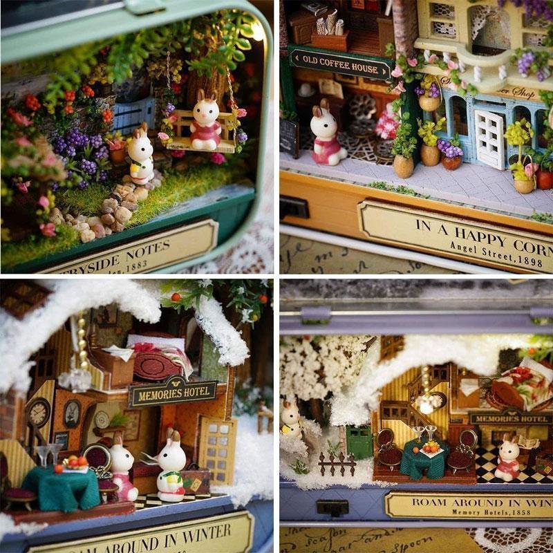 Maison de poupée miniature 3D avec des jouets de bricolage légers