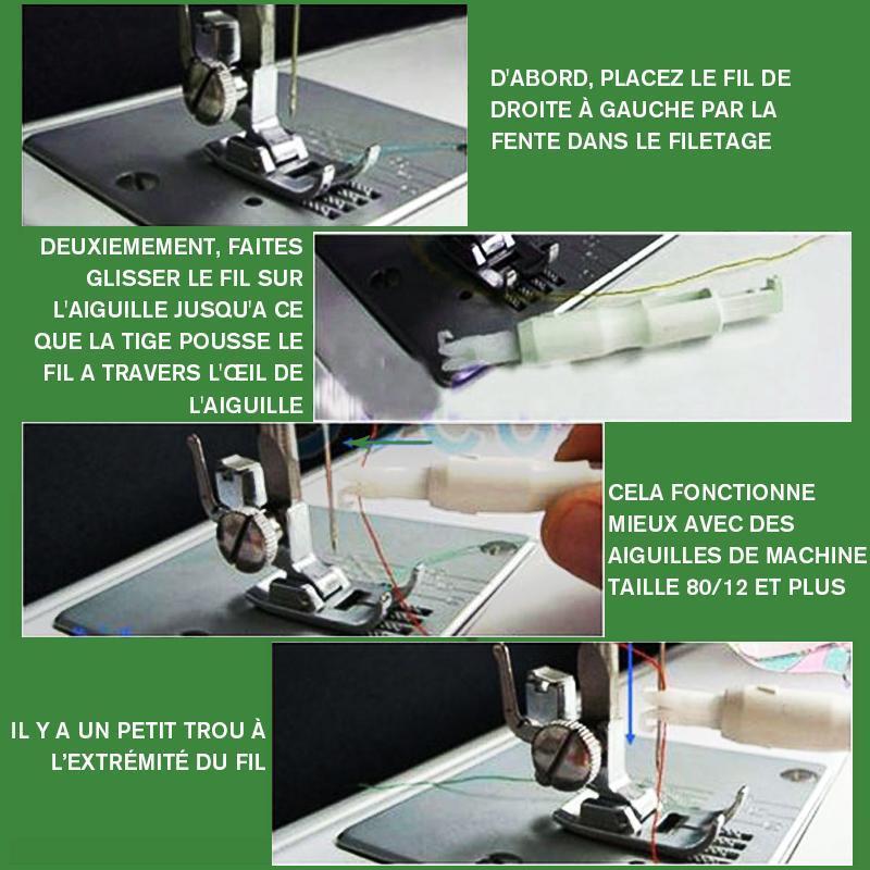 Enfile-Aiguille, Dispositif d'Enfilage Automatique pour Machine à Coudre 2PCS