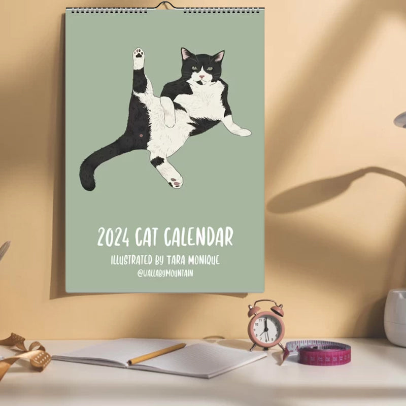 Kattenwandkalender 2024