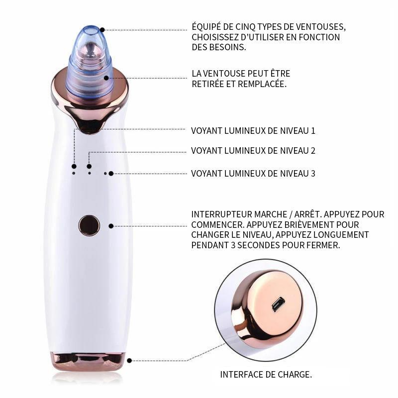 Instrument de Beauté pour Enlever les Points Noirs (Blackheads) et Réparer les Pores