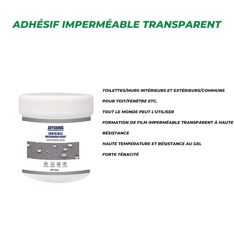 Agent de revêtement imperméable transparent