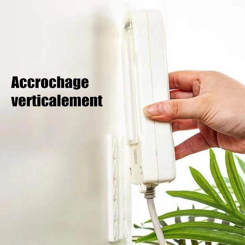 Support et Fixateur de la Multiprise Mural sans Perforation