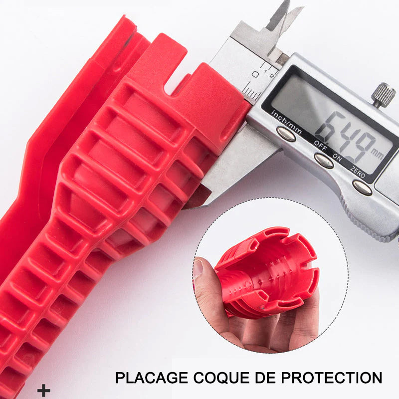 Clé serre-tube multi-eau pour évier 8 en 1