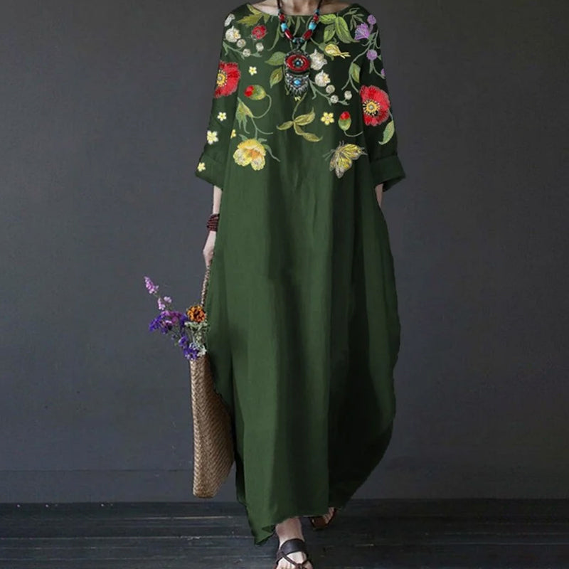 Robe jupe longue à imprimé ample
