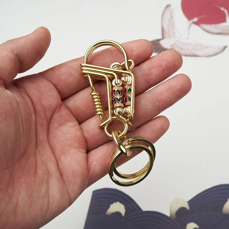 Porte-clés en laiton inoxydable