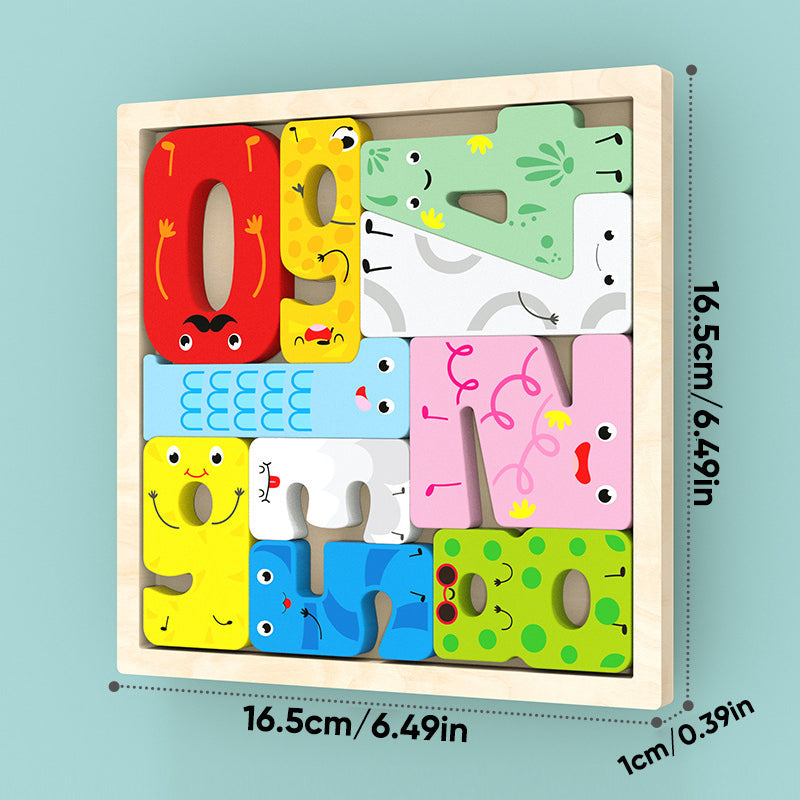 Puzzle en bois avec blocs d'animaux