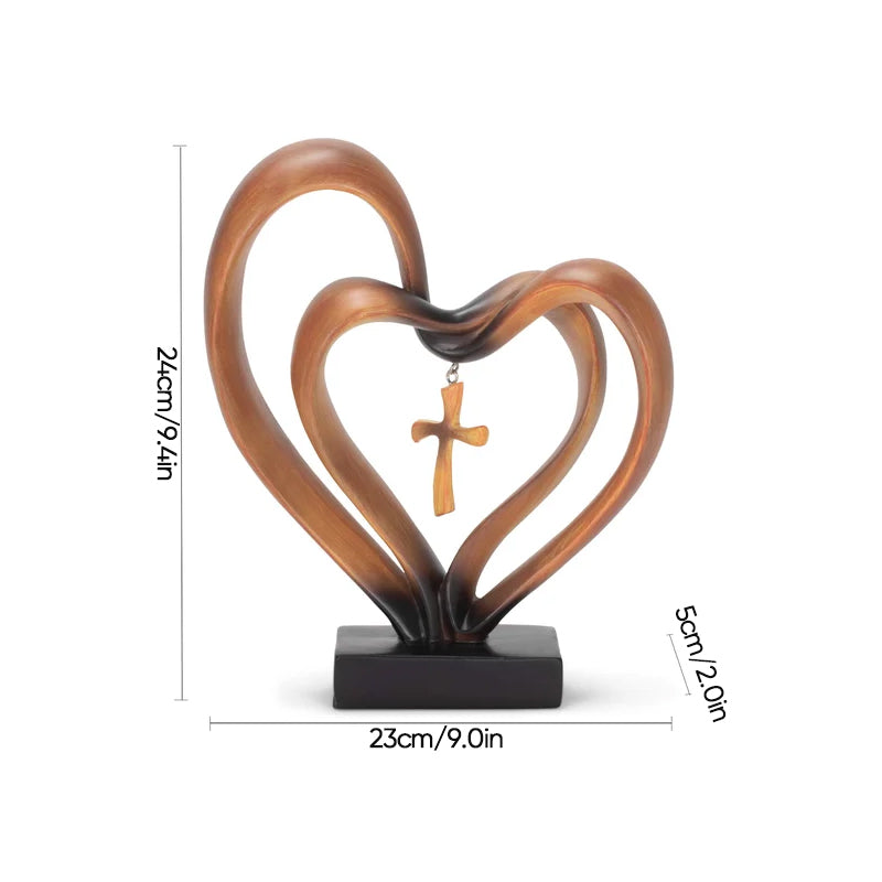 Pâques Jésus Coeurs Entrelacés Croix