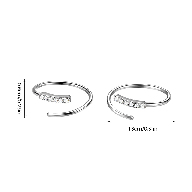 Boucle d'oreille double torsion minimaliste