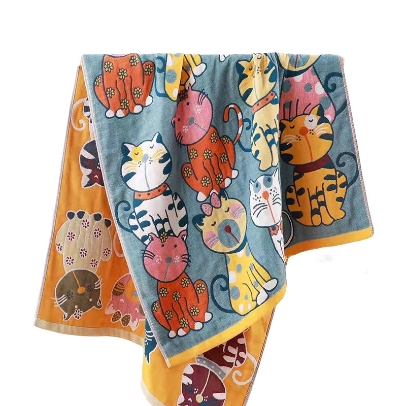 Serviette de bain absorbante mignonne en pur coton