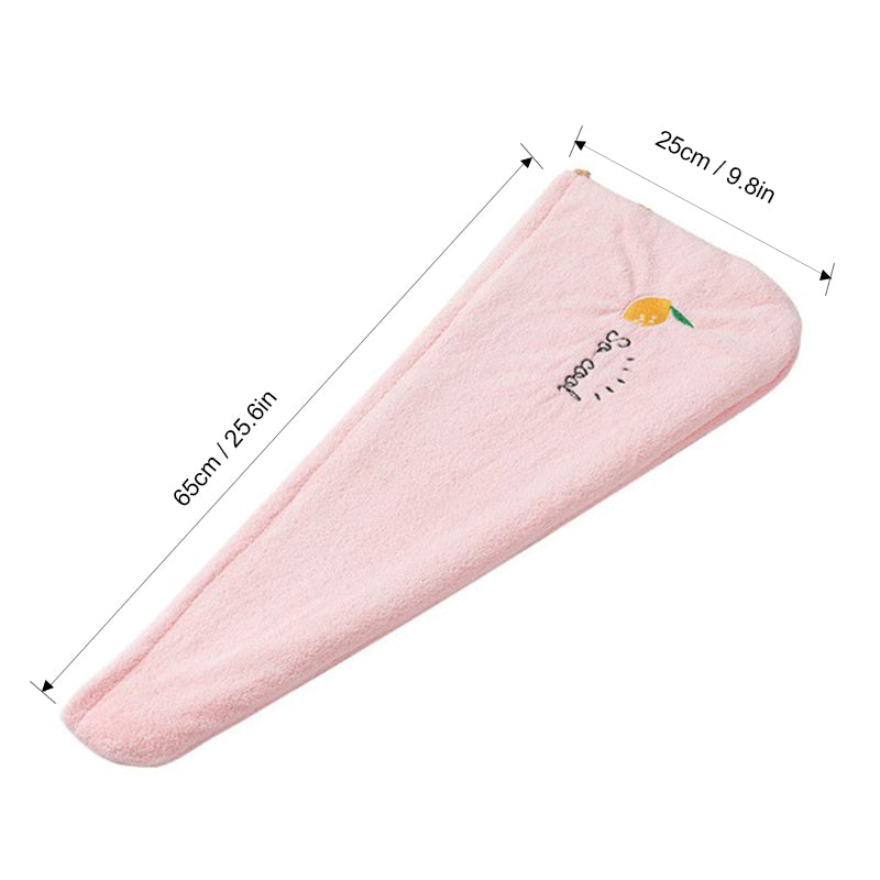 Bonnet de douche à séchage rapide avec motif de broderie de dessin animé