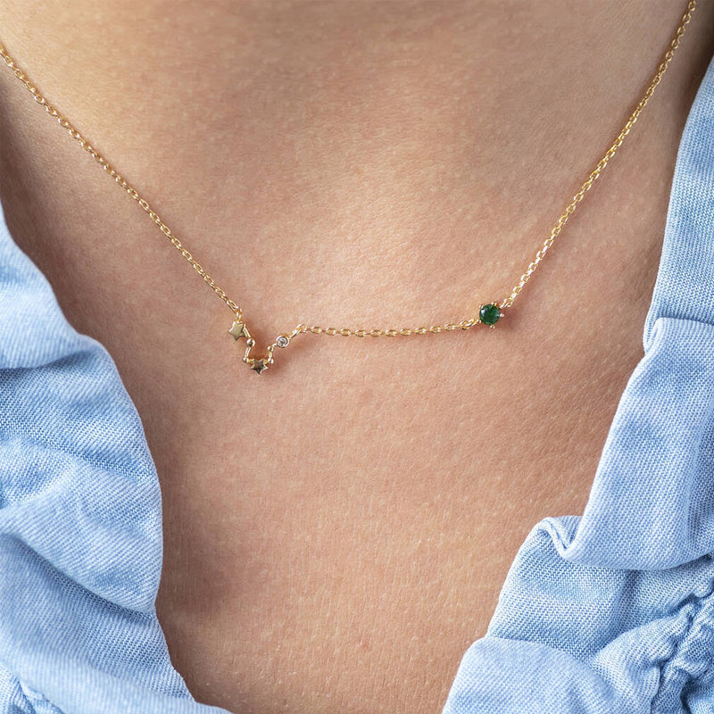 Collier de Zircon de Carte Astrologique