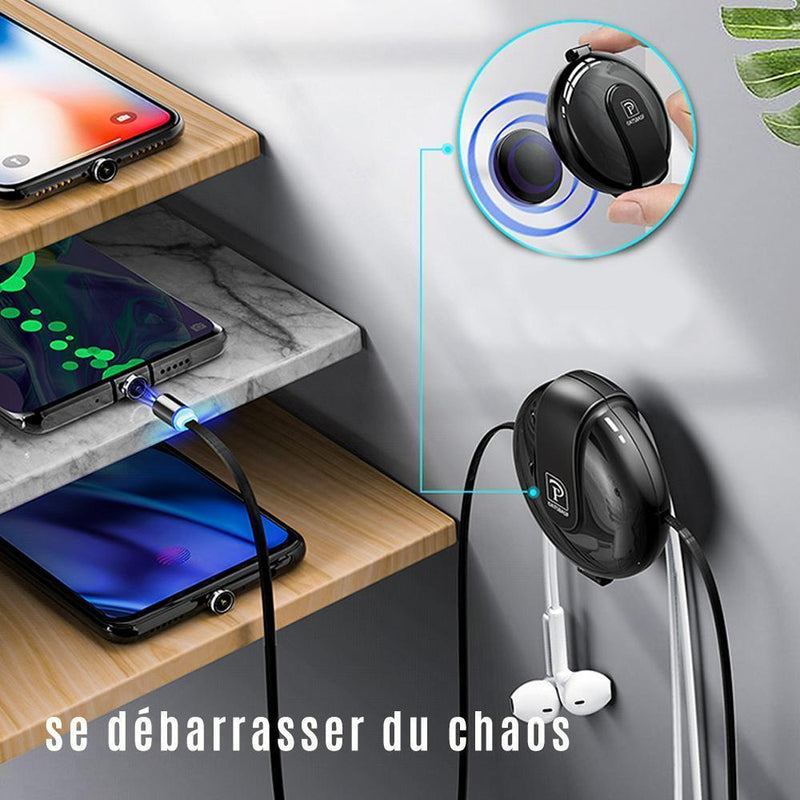 Câble de Charge magnétique 3 en 1 rétractable