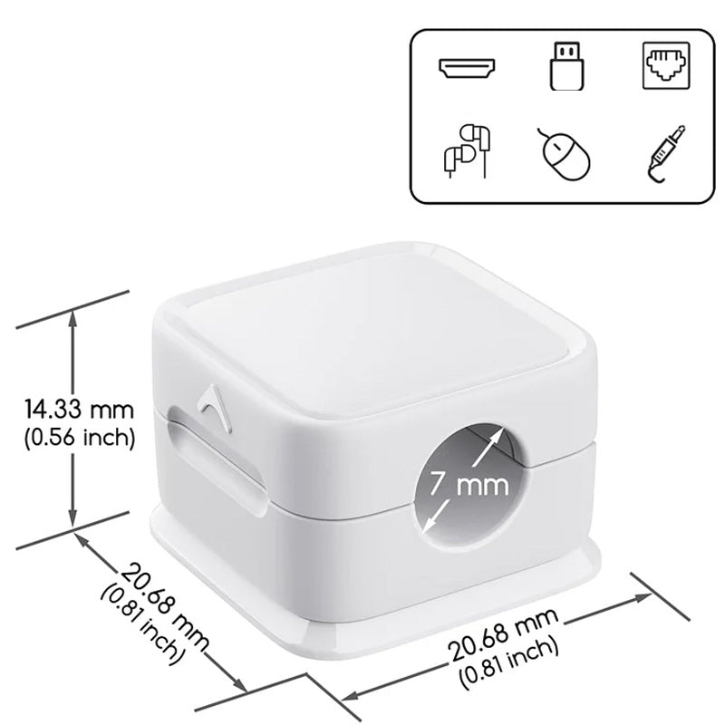 Magnetische kabelhouder, eenvoudig, veilig en zelfklevend kabelbeheer