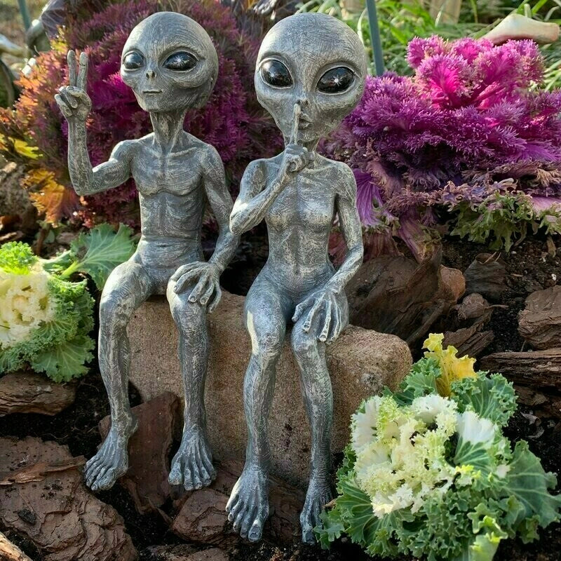 Statue de jardin extraterrestre de l'espace extra-atmosphérique