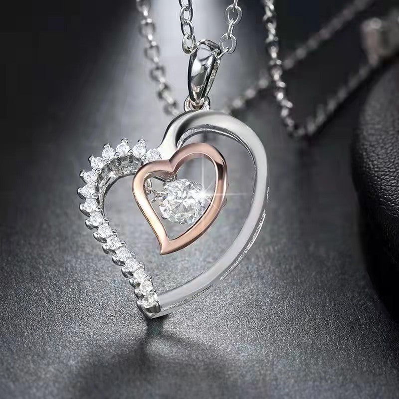 Gardez-moi dans votre coeur - Collier coeur de luxe
