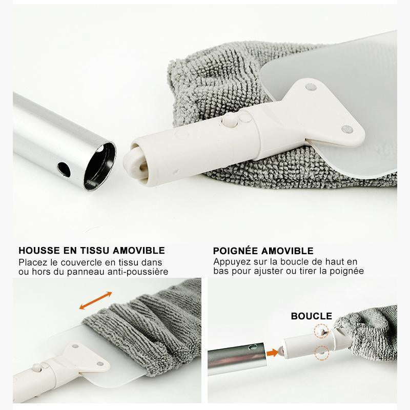 Écart de poussière brosse à long manche