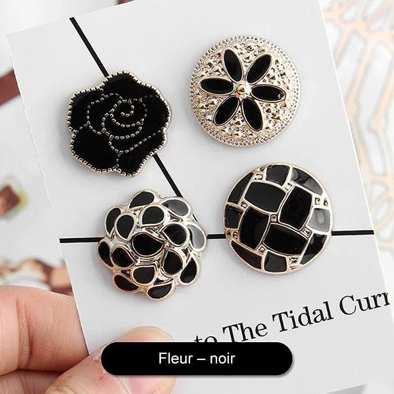 Boutons de Broche Décor Rond Perle
