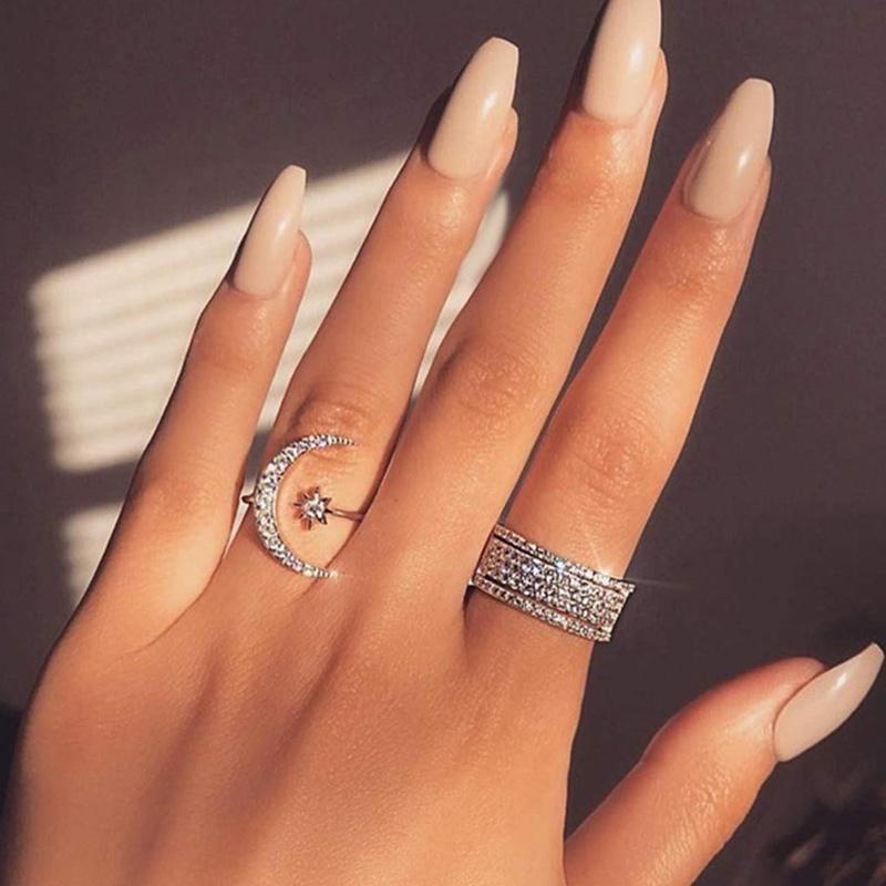 Bague Lune et Étoile