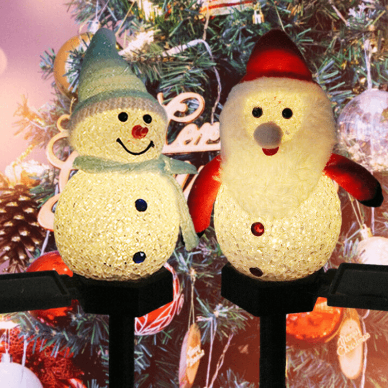Lampe solaire imperméable pour bonhomme de neige