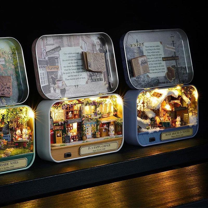 Maison de poupée miniature 3D avec des jouets de bricolage légers