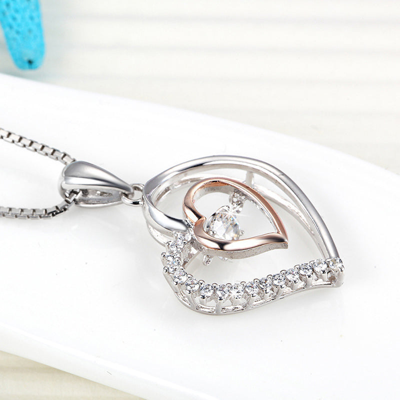 Gardez-moi dans votre coeur - Collier coeur de luxe