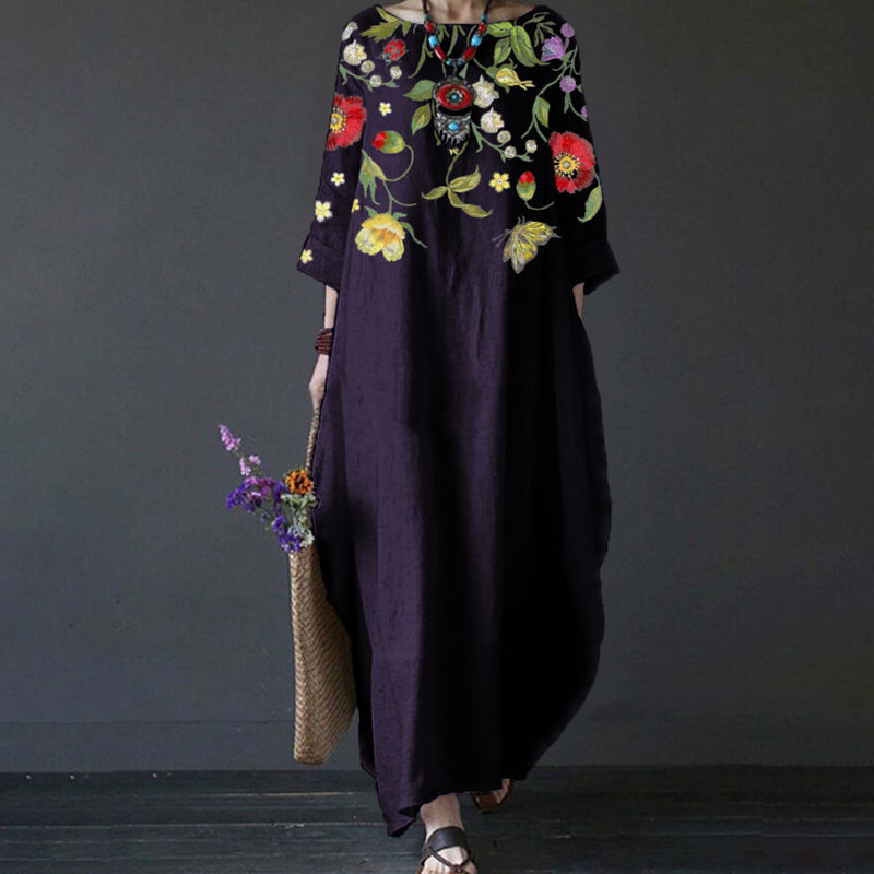 Robe jupe longue à imprimé ample