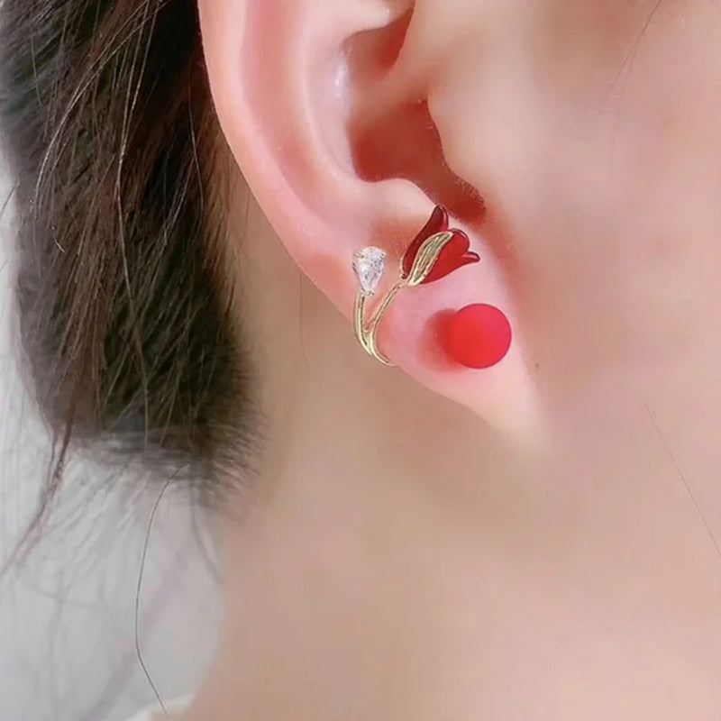 Boucles d'oreilles fleur de tulipe