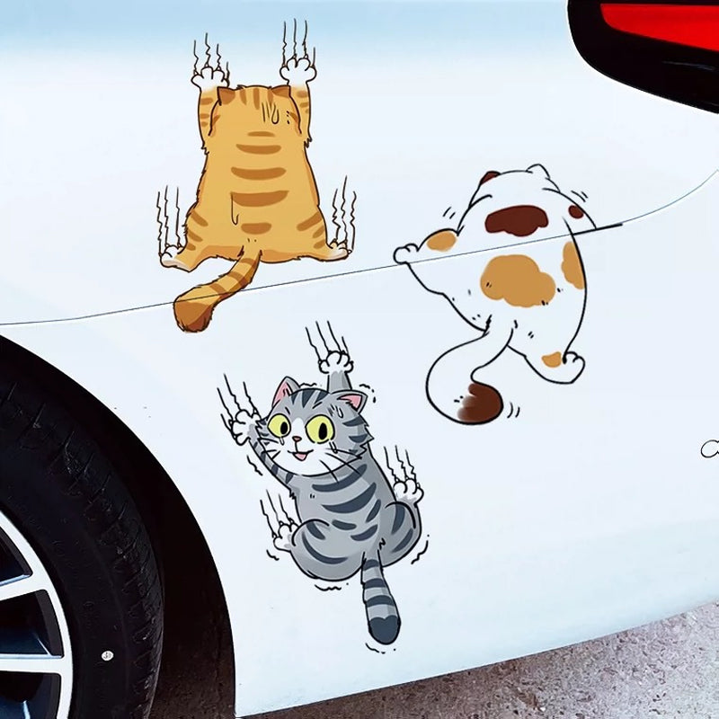 Autocollants de dessin animé de chat mignon