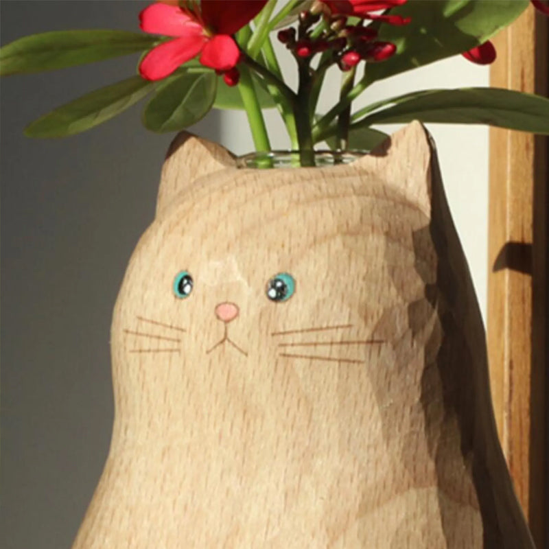 Handgemaakte kattenvaas