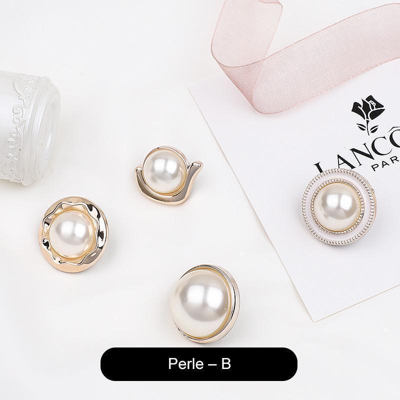 Boutons de Broche Décor Rond Perle