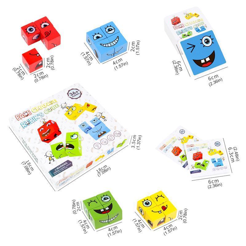 Cubes de Construction à Emoji avec Cloche