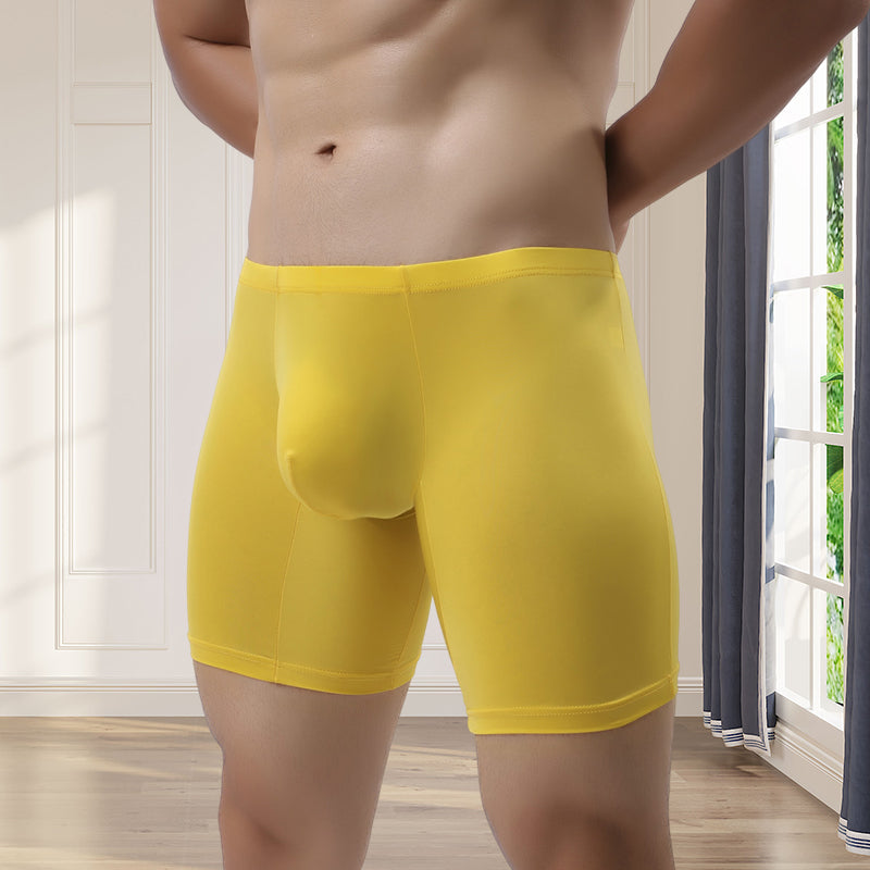 Boxer pour homme sous-vêtement respirant en soie glacée