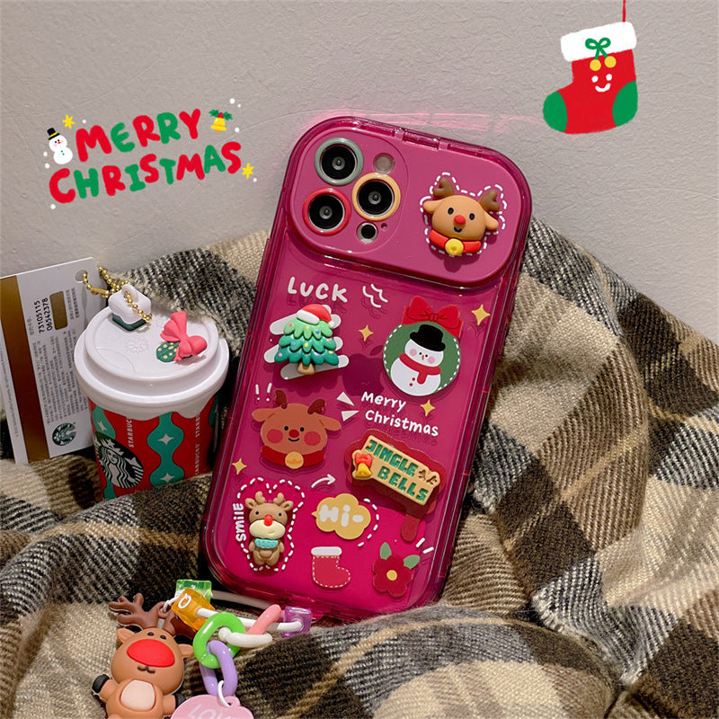 Coque iPhone avec pendentif arbre de Noël et miroir