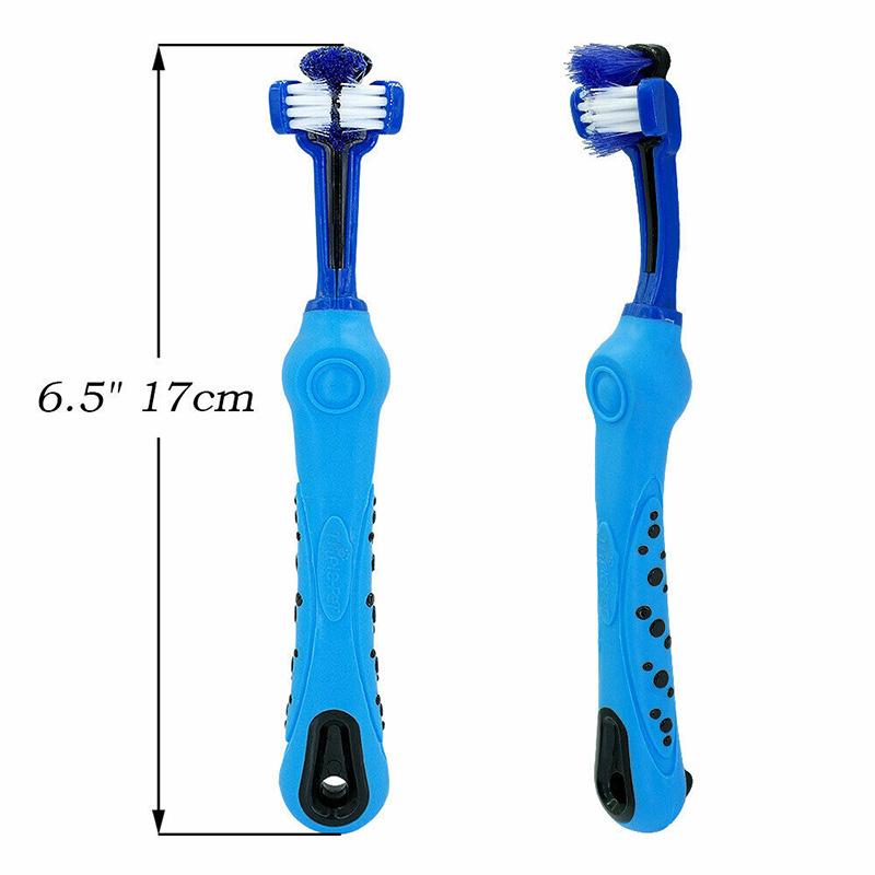 Brosse à dents pour animaux de compagnie à trois côtés