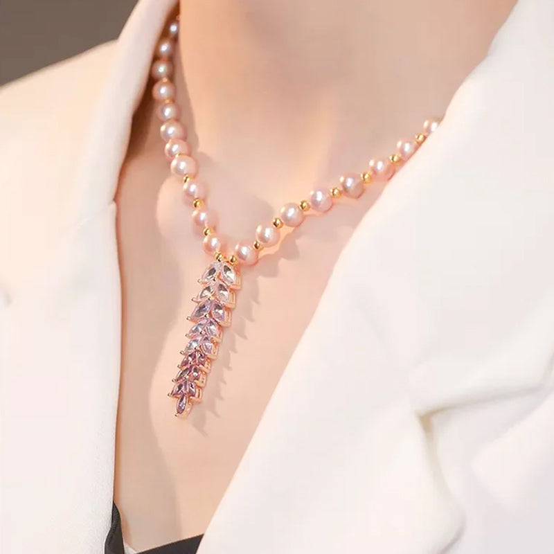 Collier pendentif blé