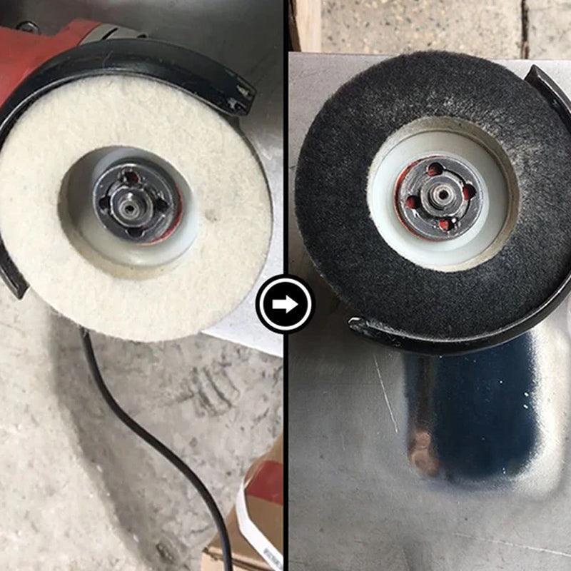 Disque de roue de polissage de laine