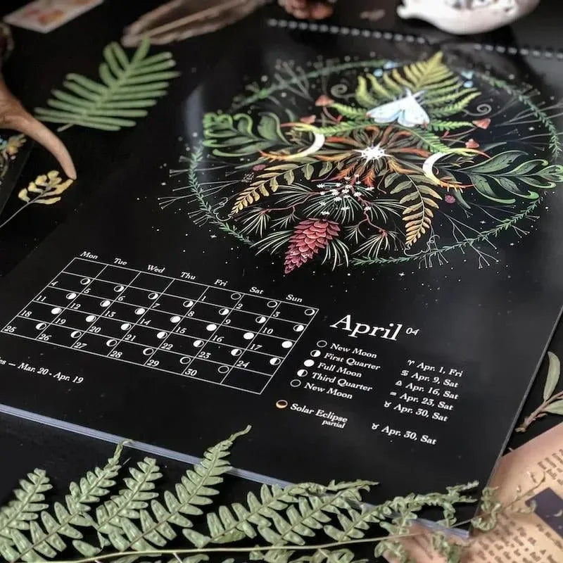 Calendrier lunaire de la forêt sombre 2022/2023/2024