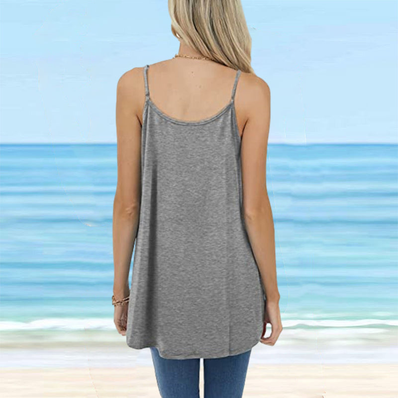 Camisole basique à col rond pour femme