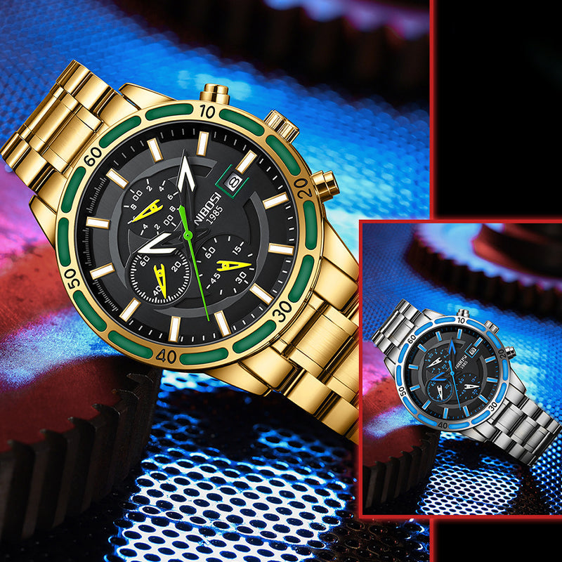 Montre à quartz multifonction pour homme