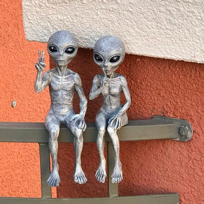 Statue de jardin extraterrestre de l'espace extra-atmosphérique