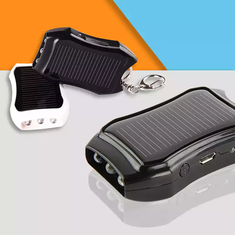 Mini porte-clés de banque d'énergie solaire