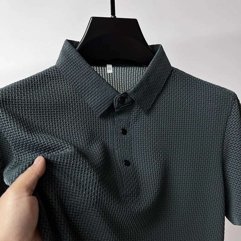 T-shirt à manches courtes en maille de soie glacée