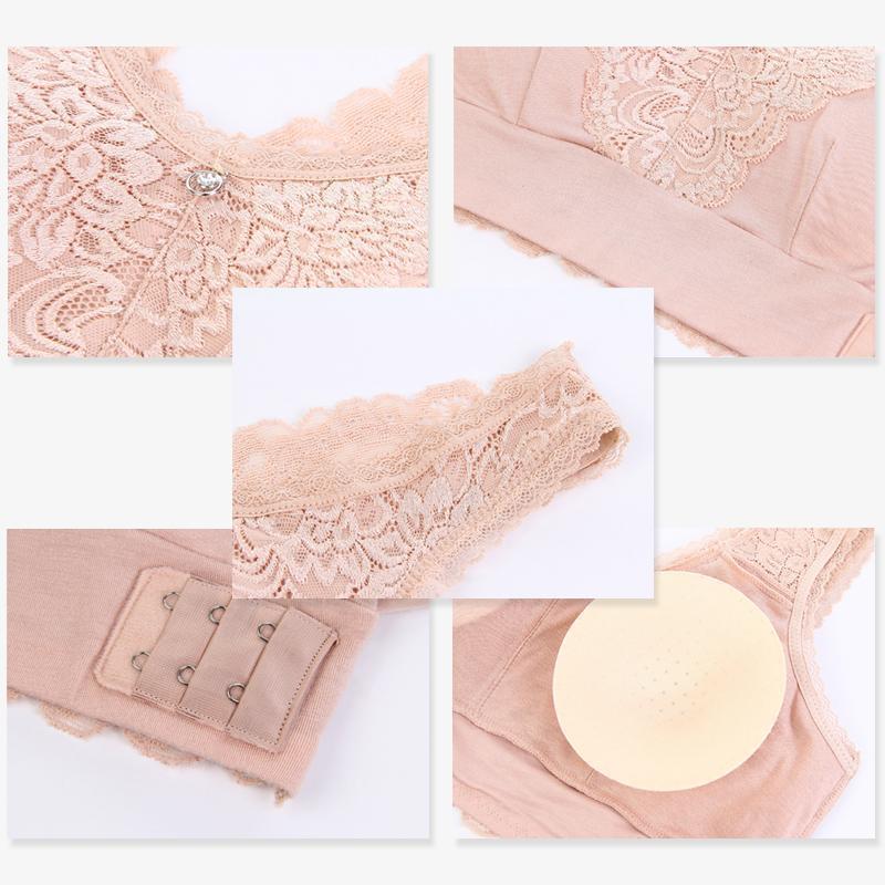 Soutien-gorge en Dentelle sans Armatures à Boucle Latérale