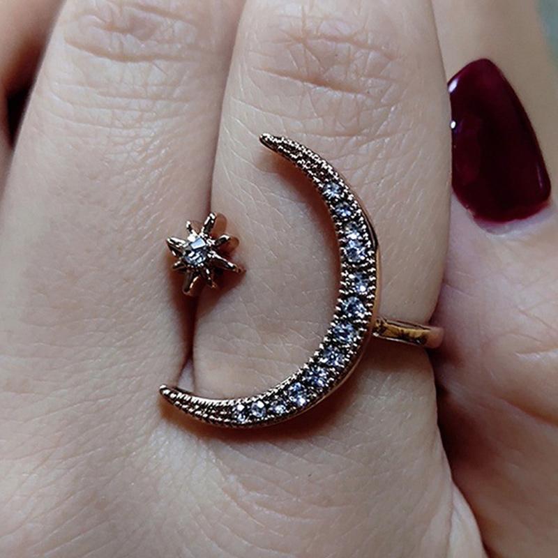 Bague Lune et Étoile